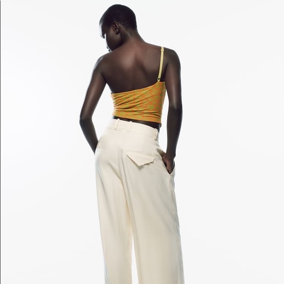 SOLD‼️ ZARA ASYMMETRIC JACQUARD TOP - Picture 4 of 7